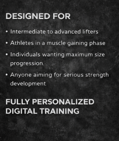 12 Week Mass Phase Program | Build Muscle & Size | F4ZA